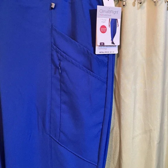 NWT cuddl dubs jogger scrub pants royal blue - Picture 3 of 7